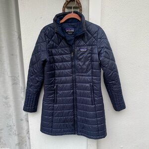 Women's Navy Blue Patagonia Radalie Puffer Parka Jacket (Small)